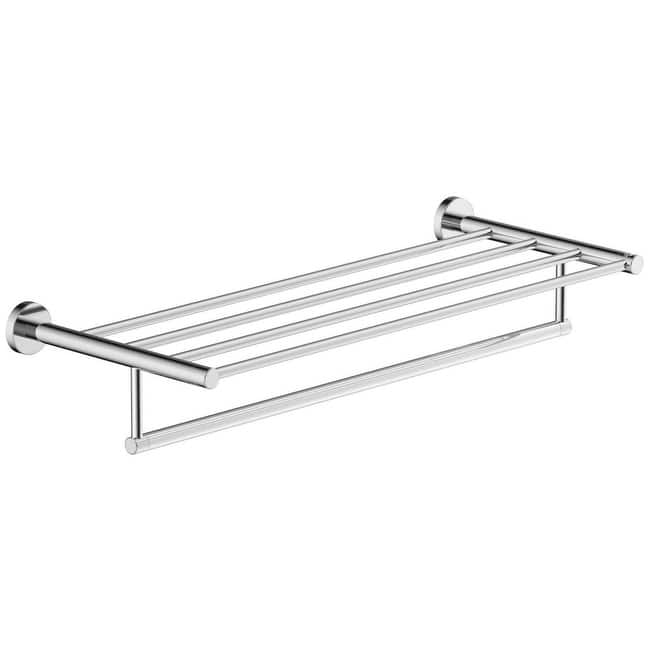 Symmons Dia 22" Single Rail Towel Bar with Shelf - Chrome