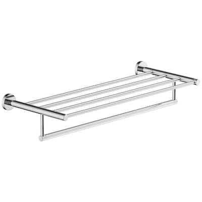 Symmons Dia 22" Single Rail Towel Bar with Shelf