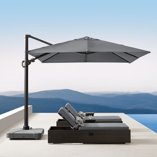 Shop Corvus Valencia 10 Foot Sunbrella Canopy Patio Umbrella With Base Overstock 16691436