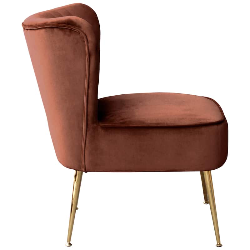 Farrah Upholstered Velvet Polyester Living Room Set With 22 inch Accent Chairs (3-Piece)
