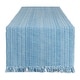 preview thumbnail 27 of 73, DII Variegated Taupe Fringe Table Runner 13x72 Table Runner, 13x72" - Light Blue