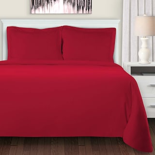 Superior Classic Solid Flannel Cotton Duvet Cover Set