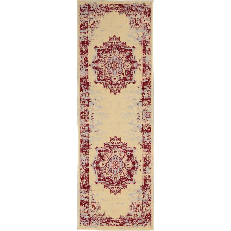 Nourison Grafix Distressed Vintage Medallion Area Rug