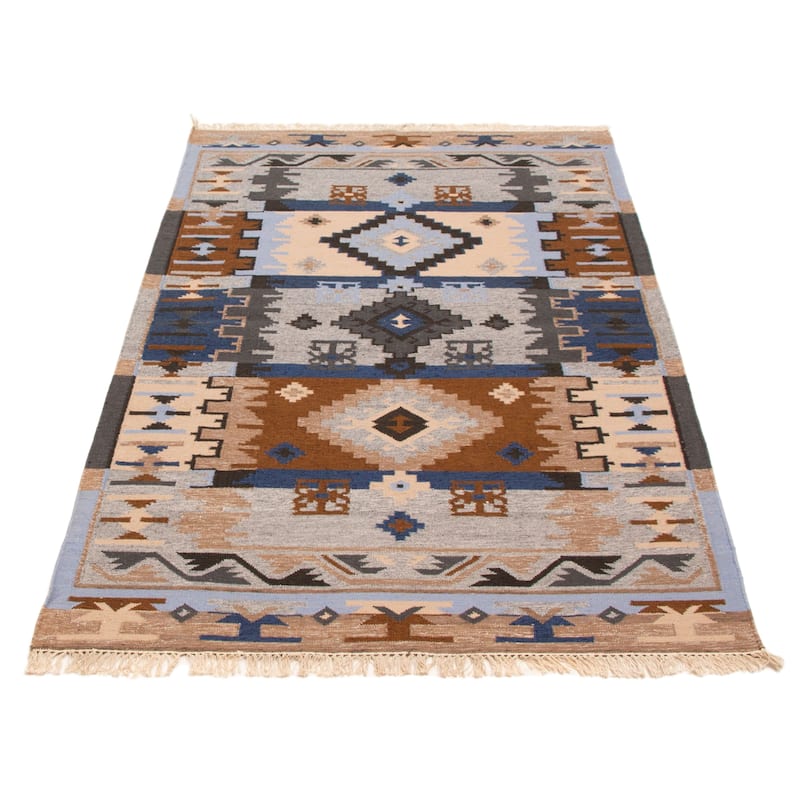 Ankara FW Grey Kilim 5'2" x 8'0" - 5'2 x 8'0