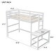preview thumbnail 6 of 9, White Twin Size Pine Wood High Loft Bed with Ladder