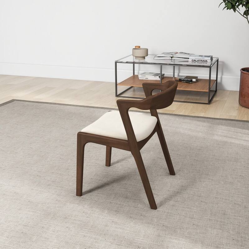 Spruce & Spring Modern Upholstered Dining Chairs Set with Solid Wood Frame Kitchen Side Chairs