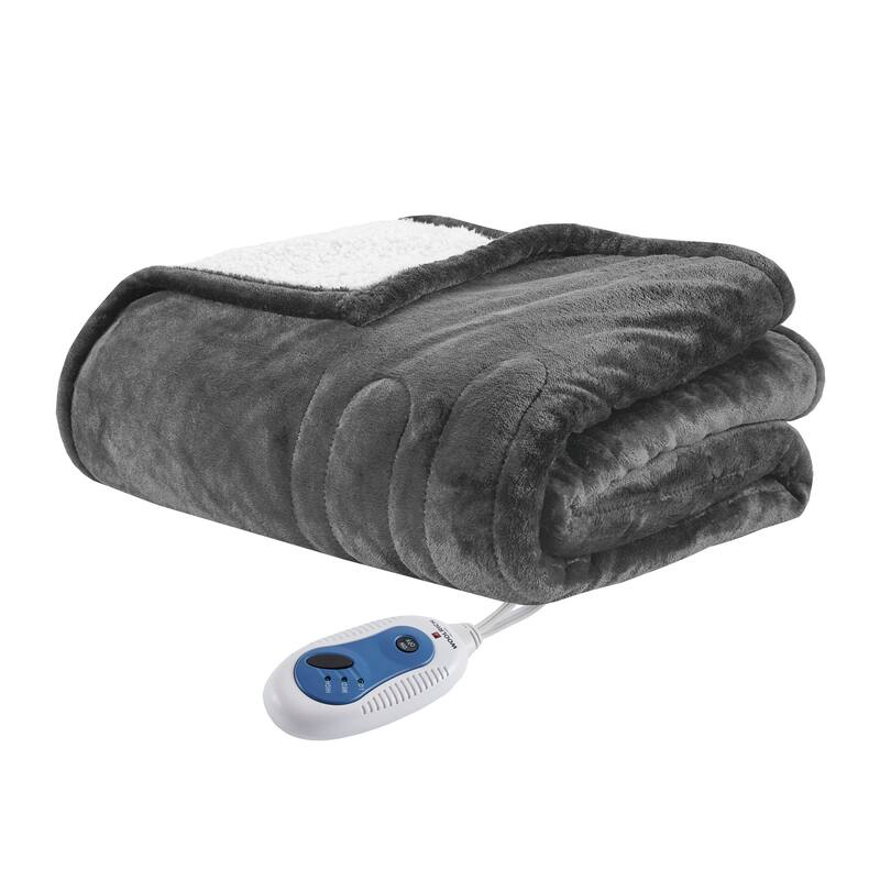 Woolrich Heated Plush to Berber Throw