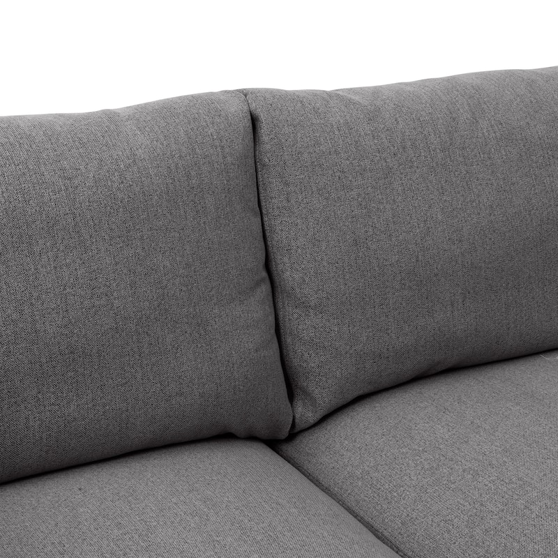 Serenity 79" Fabric or Velvet 3 Seater Cloud Sofa Couch with Black Metal Legs