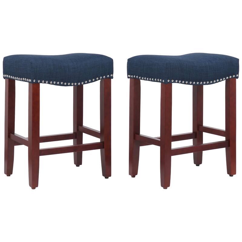 Jameson Upholstered Polyester Cherry 24 Inch Counter Stool (Set Of 2)