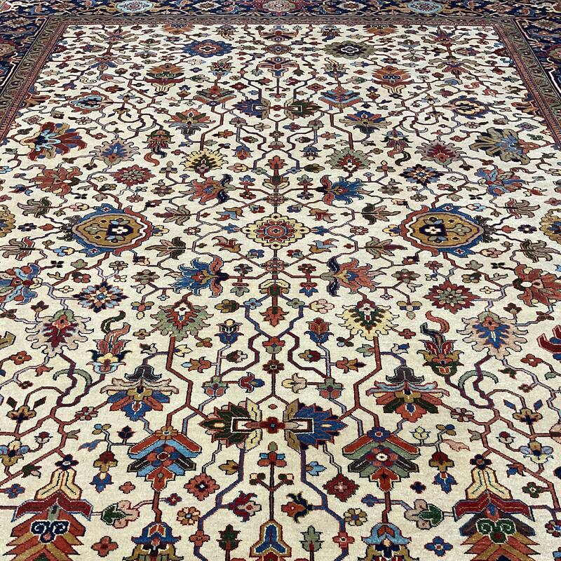 HERAT ORIENTAL Hand-knotted Indo 9' x 12' Serapi Wool Rug - 9' x 12'