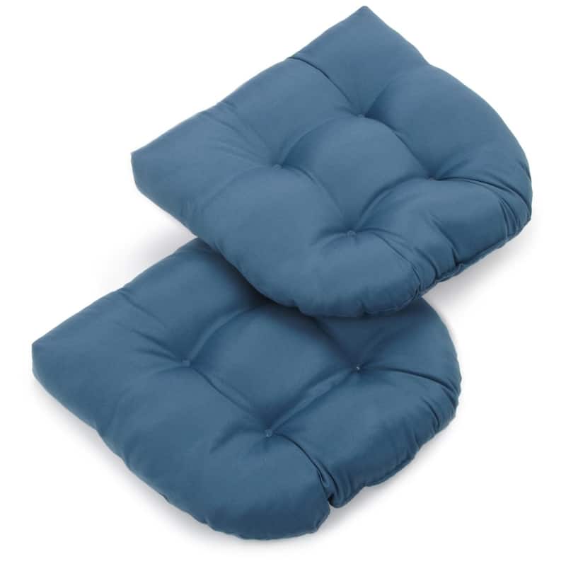 19-inch Twill U-shaped Chair Cushion (Set of 1, 2, or 4) - 19 x 19