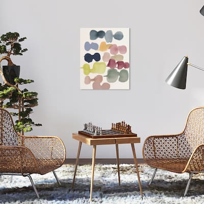 Wynwood Studio Canvas Abstract Ink Splotches Summer Blue and Modern & Contemporary Wall Art Canvas Print