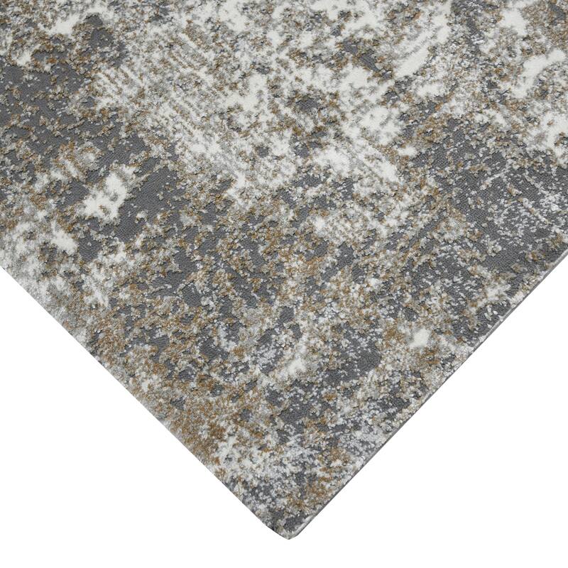 Sylvia Beatrice Ivory Polyester Blend Performance Area Rug