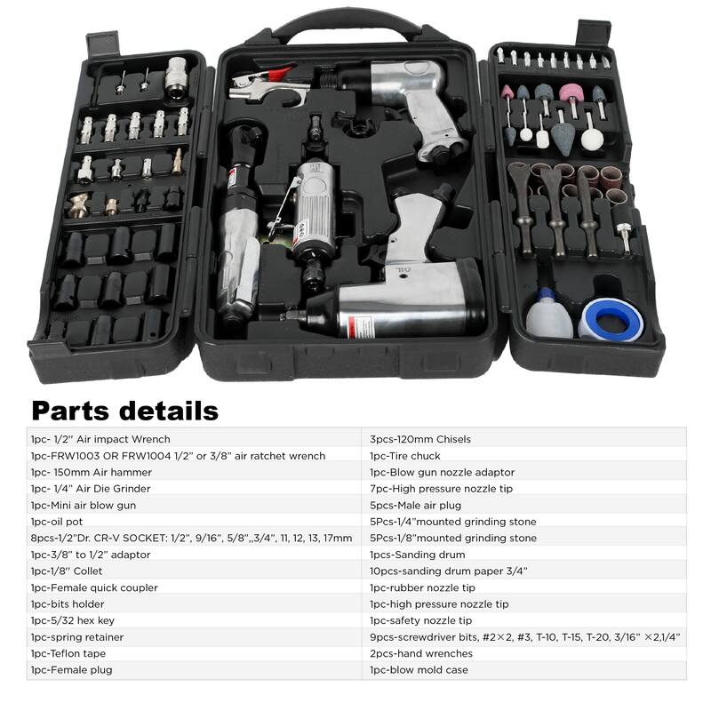 71 Piece Air Tool and Accessories Kit