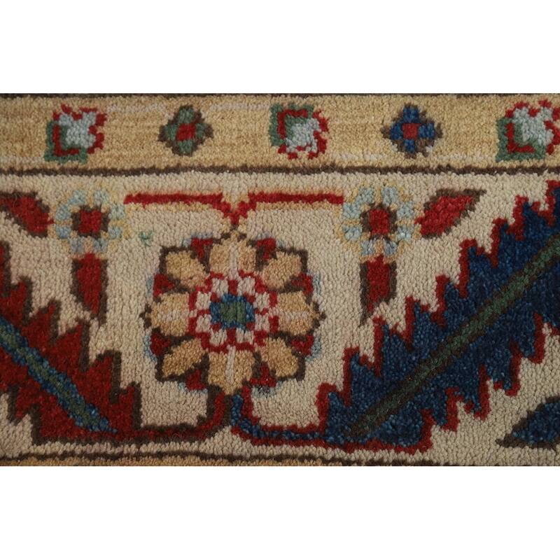 Light Blue Heriz Serapi Indian Area Rug Hand-Knotted Wool Carpet - 7'9" x 9'9"