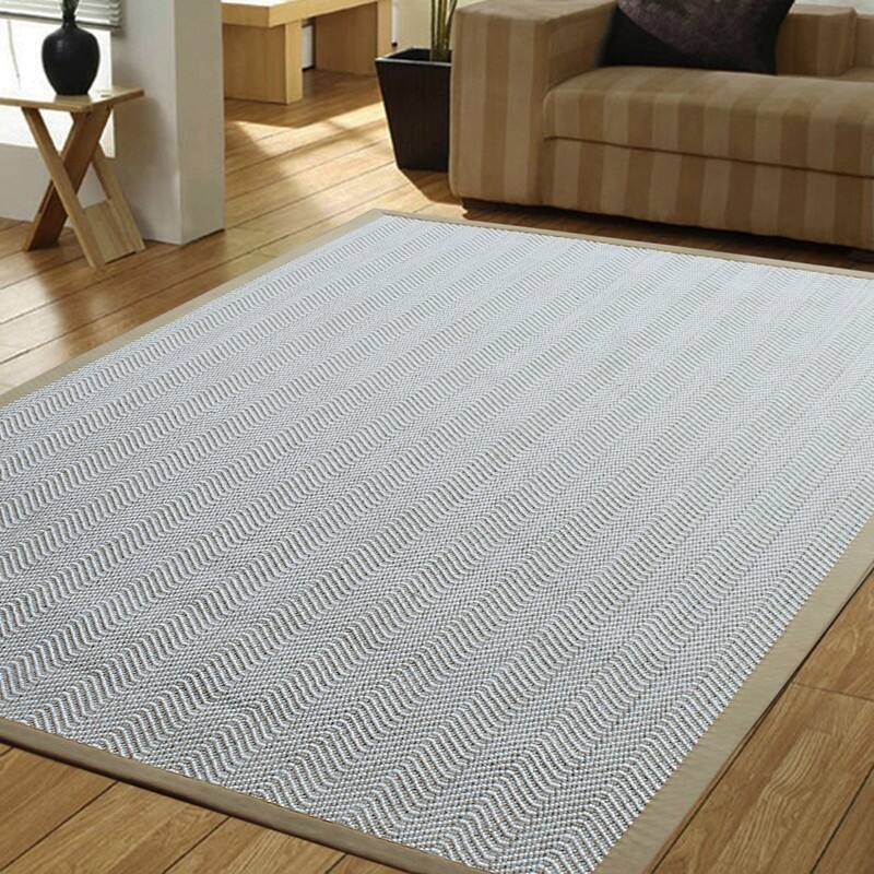 A1HC Sisal and Wool Rug, Natural Fiber Area Rugs with Non-Skid Latex Backing, Rug for Entryway, Dining or Living Room