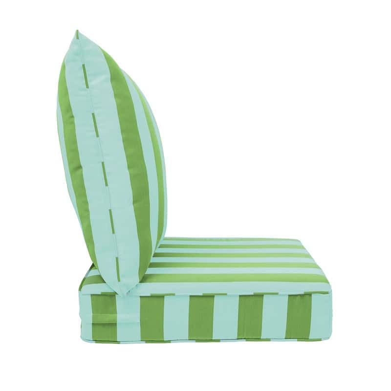 Sherry Kline Indoor/Outdoor Cabana Stripe Deep Seat Cushion (Seat & Back)