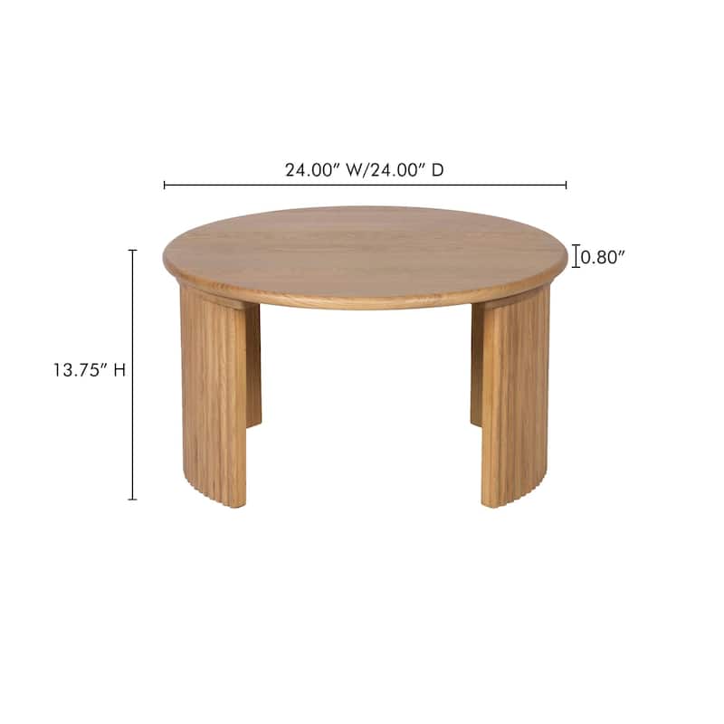 NADAAL STUDIOS Pence, Small Oval Coffee Table, Dark Brown
