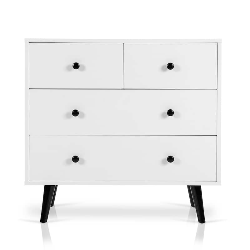 Costway 4 Drawers Dresser Chest of Drawers Free Standing Sideboard
