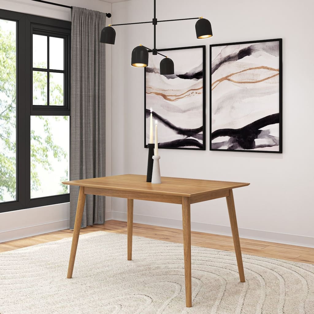 Mid-Century Modern 48" Rectangular Dining Table for 4