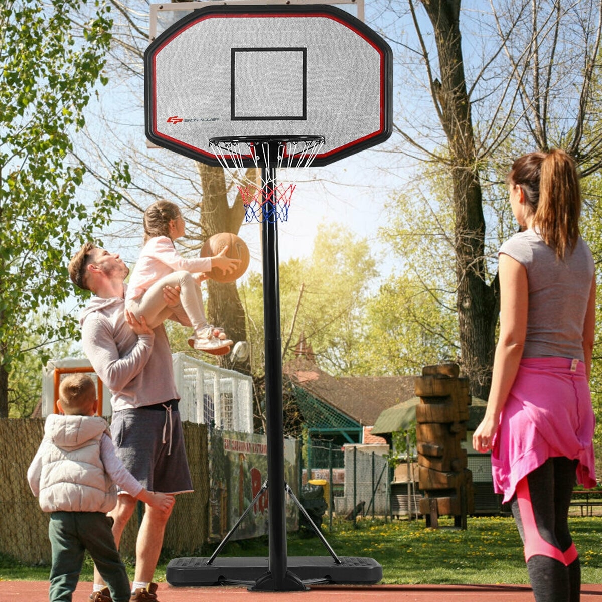 Shop Costway 10ft 43 Backboard In Outdoor Adjustable Height