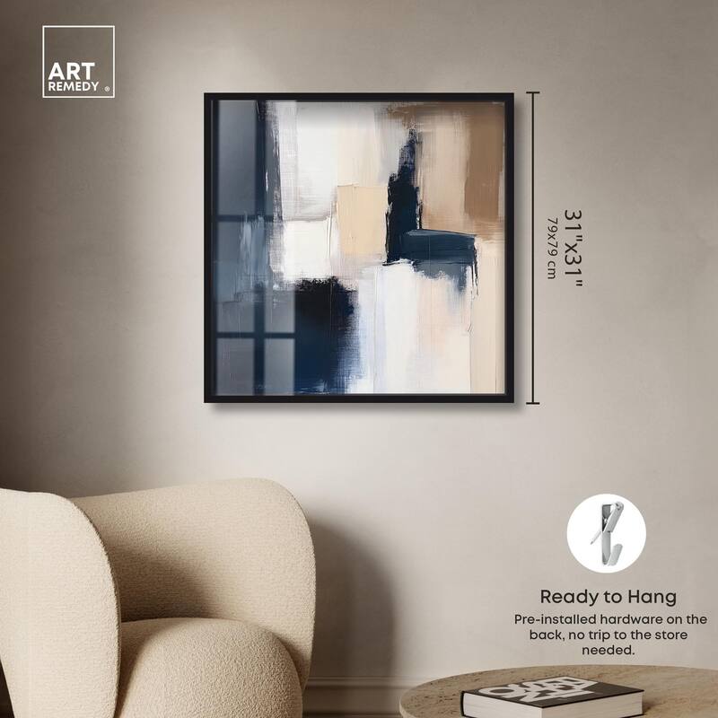 Blue Mood Depth I Shadowbox by Art Remedy