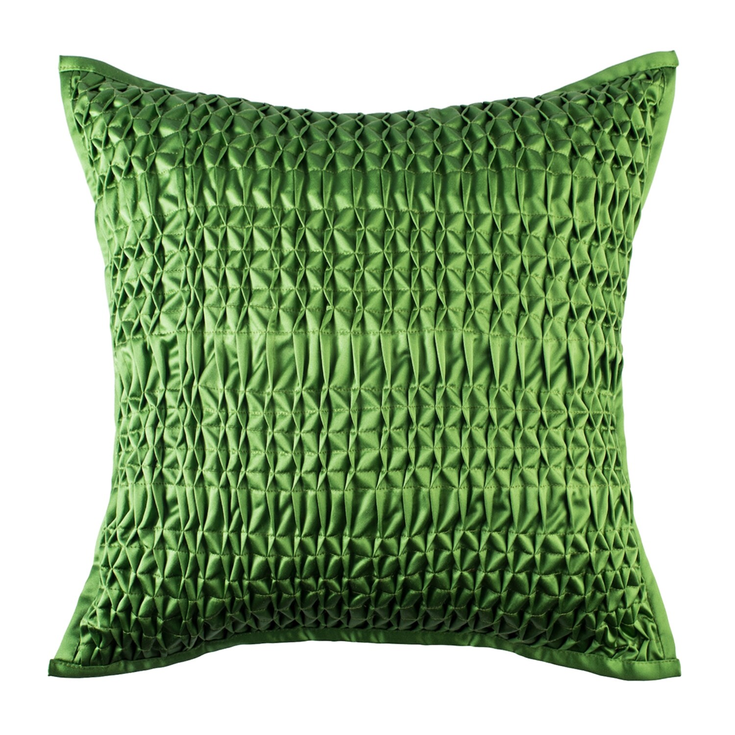 Shop Modern Solid Green Cotton Handmade Decorative Throw Pillow