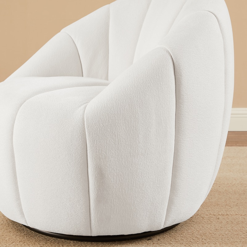 Art Leon Modern Swivel Barrel Chair