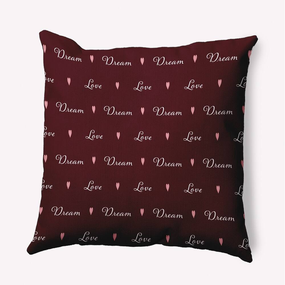 Love Dream Valentines Day Decorative Throw Pillow