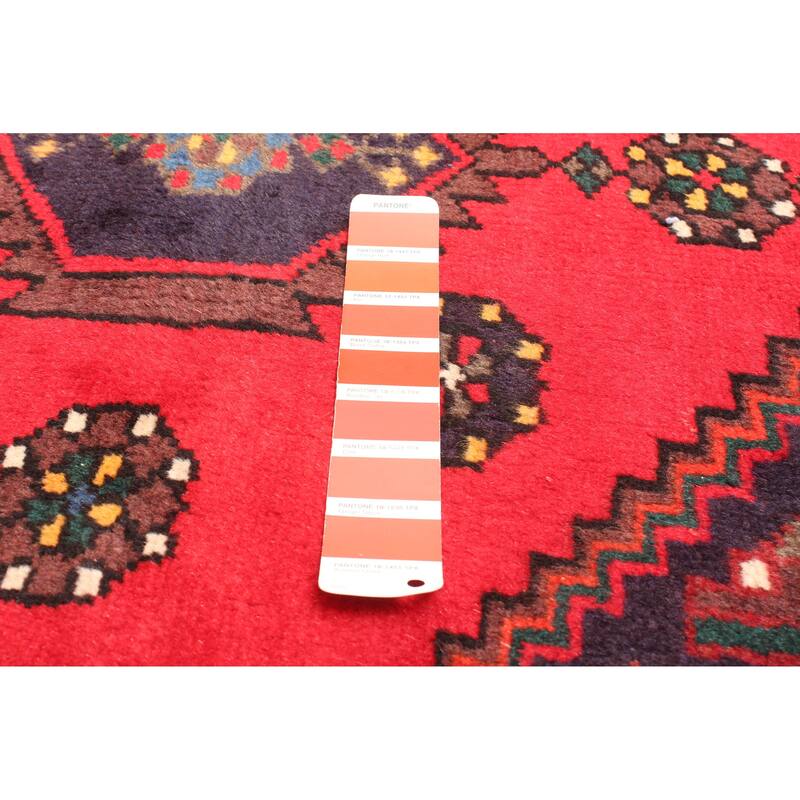 ECARPETGALLERY Hand-knotted Andelz Red Wool Rug - 4'2 x 6'11