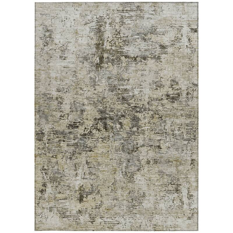 HomeRoots Abstract Transitional Rectangle Outdoor Rug