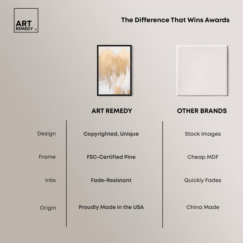 Soft Grey Glam Gold II Canvas by Art Remedy