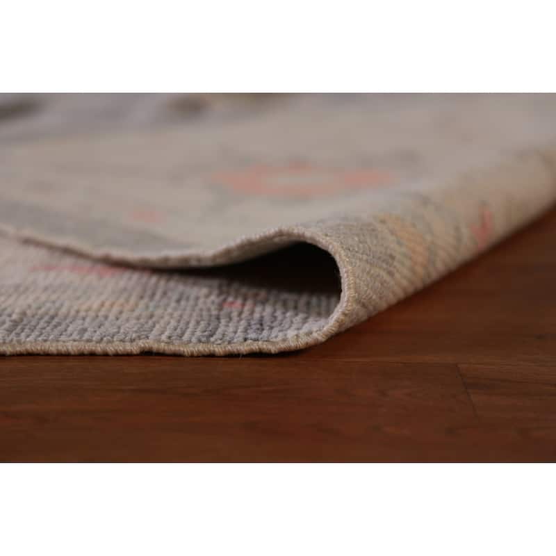 Hand Knotted Oriental 100% Wool Carpet Transitional All-Over Greys & Charcoal Oushak Area Rug - 14' 3'' X 10' 0''