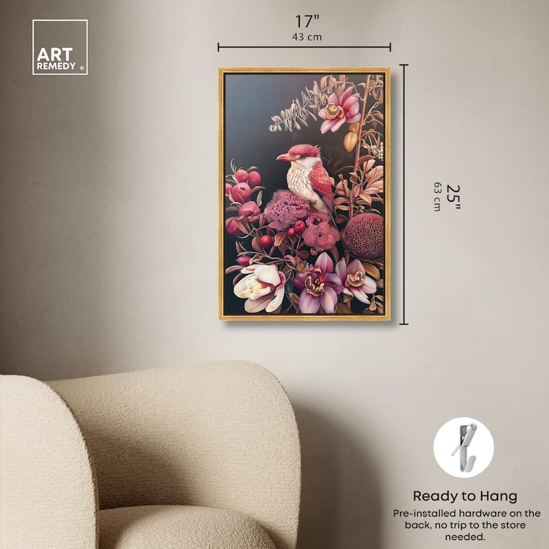 Bird and Bloom Canvas by Art Remedy