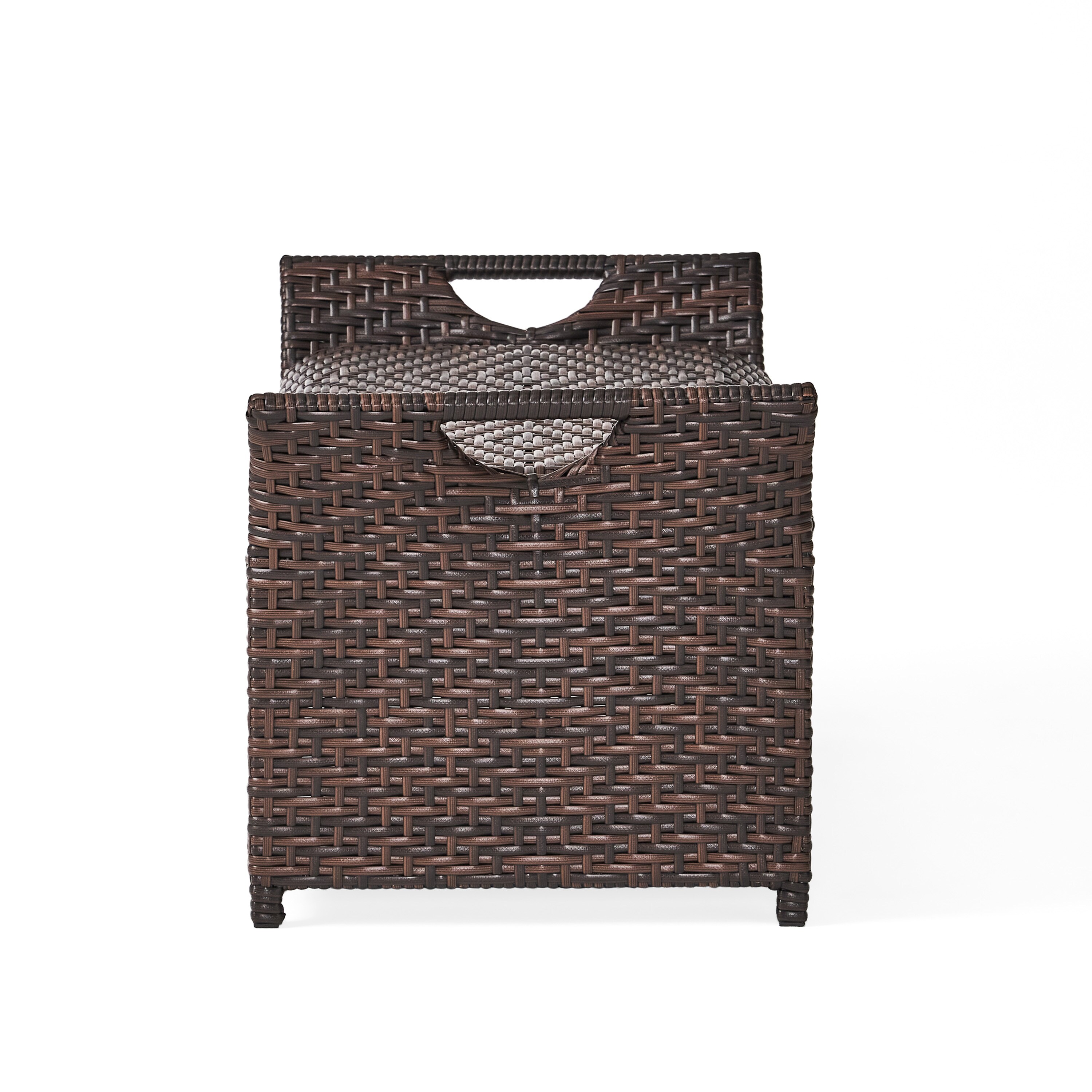 Wing Outdoor Wicker Storage Bench by Christopher Knight Home On