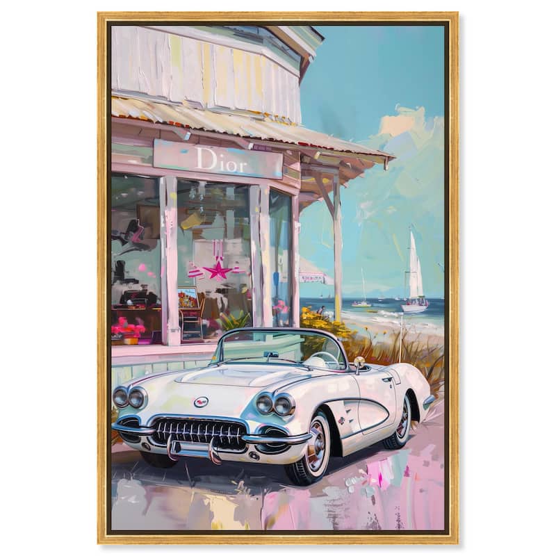 Classic Beach Store Canvas by Art Remedy - Gold - 20" x 30"