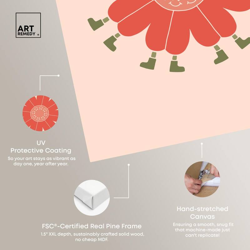 Walk in Floral Canvas by Art Remedy, Gallery Wrapped