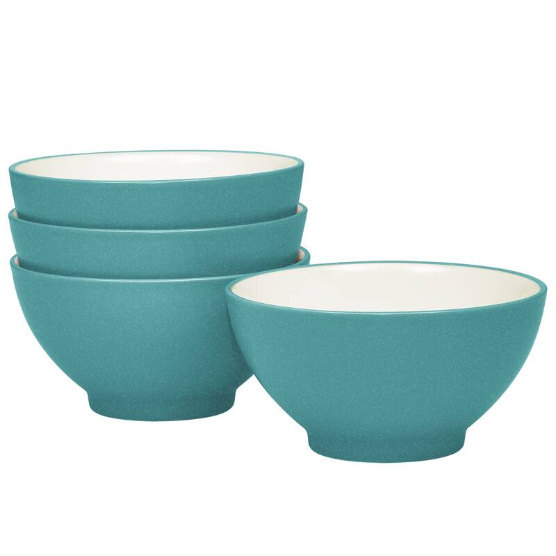 Noritake Colorwave Set Of 4 Rice Bowls, 5-3/4", 20 Oz. - Turquoise