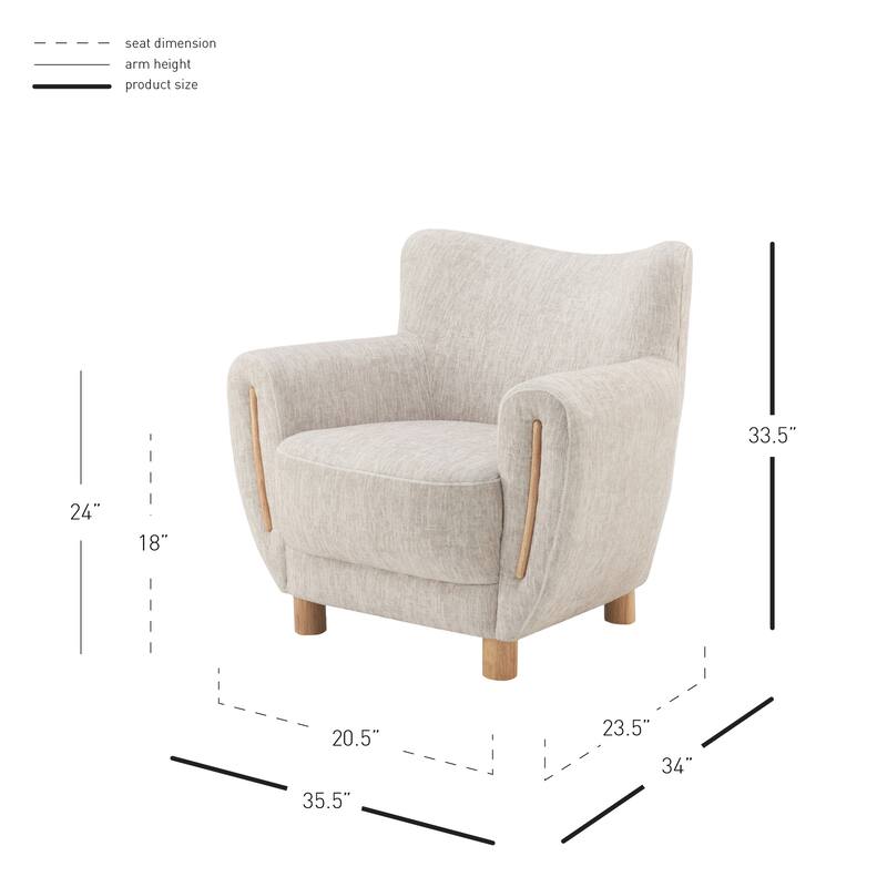 NPD Furniture Bellamy Fabric Accent Arm Chair