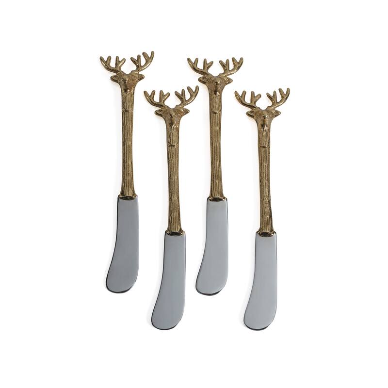 Peura Stag's Head Butter Knives, Set of 4 Bed Bath & Beyond 38433974