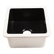 preview thumbnail 4 of 8, Eden Matte Black Fireclay 18" Single Bowl Undermount Kitchen Sink and Drain