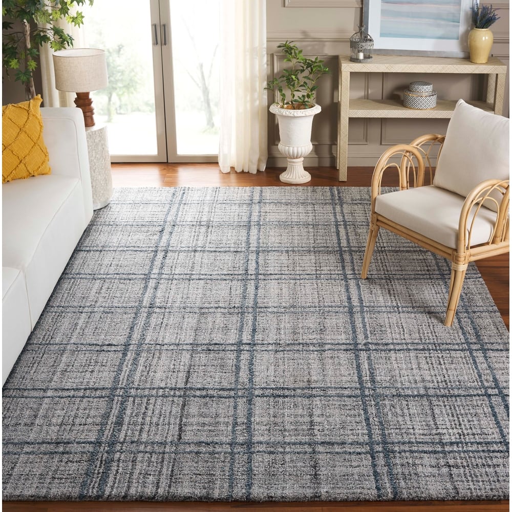 SAFAVIEH Handmade Abstract Alanah Contemporary Plaid Rug