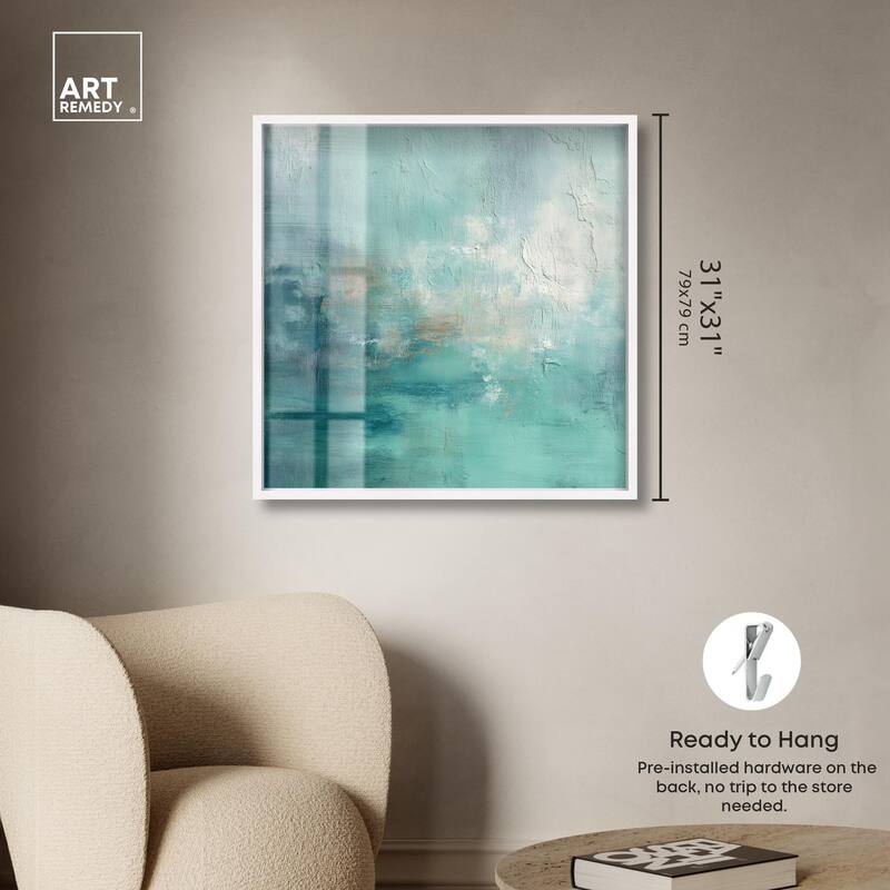 Green Blue I Shadowbox by Art Remedy