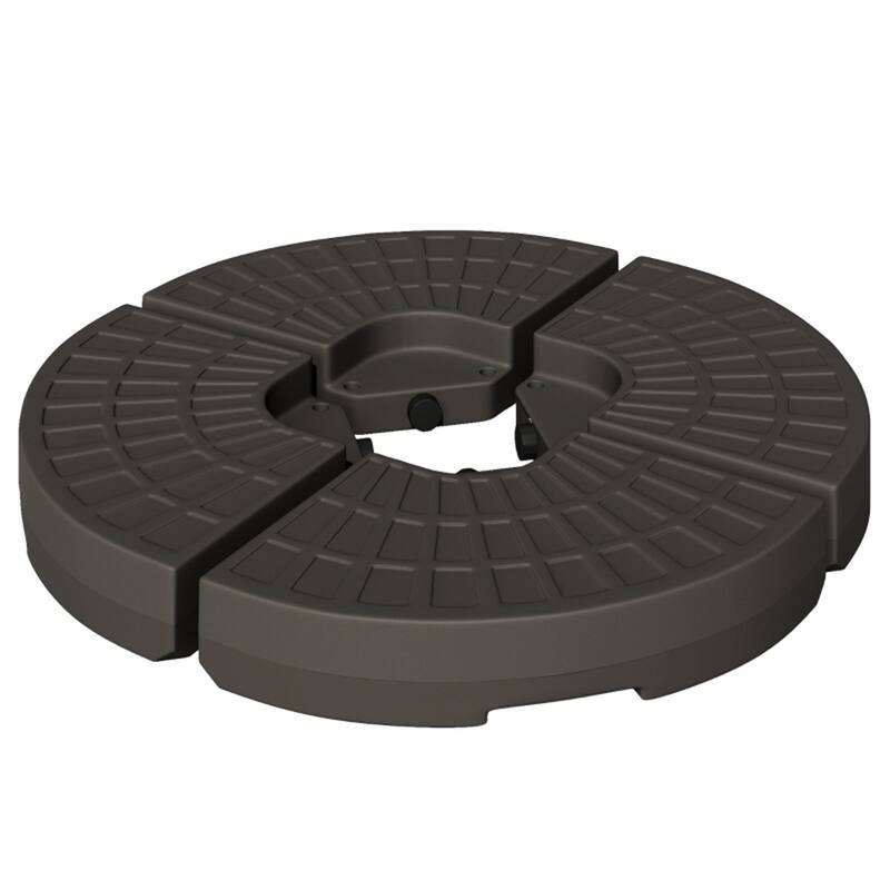 HDPE Cantilever Umbrella Weight Plates Set for Banana and Small Roman Umbrellas Water or Sand Fillable - Coffee Brown