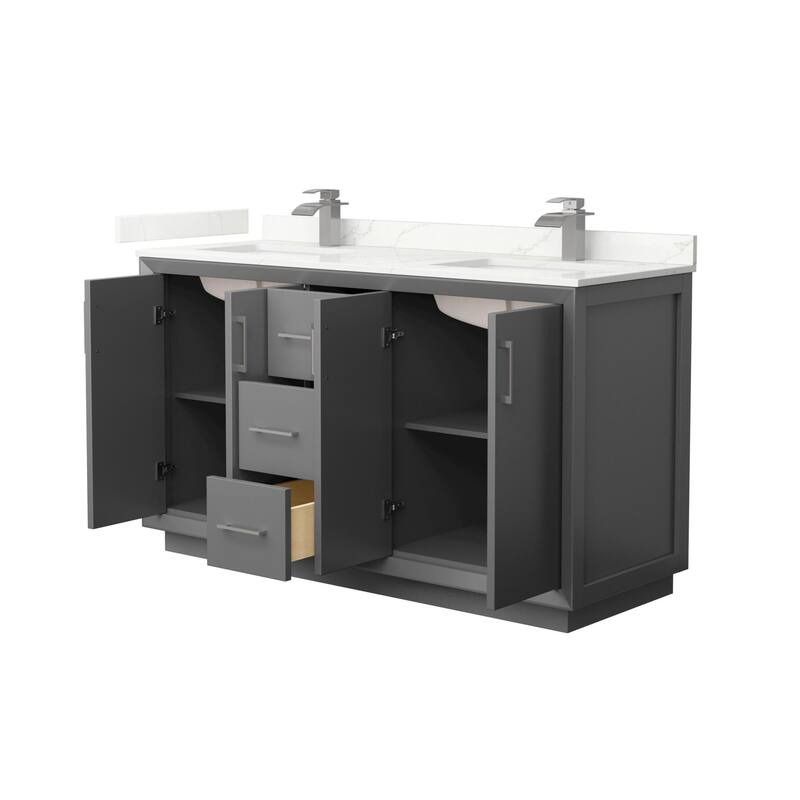 Wyndham Collection WCF414160D-QTZ-UNSMXX Strada 60" Free Standing