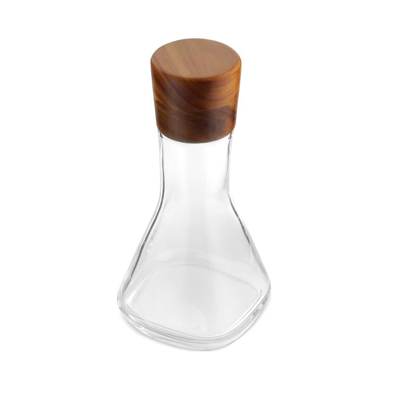 Nambe Vie Wine Decanter with Acacia Stopper - 10-Inch
