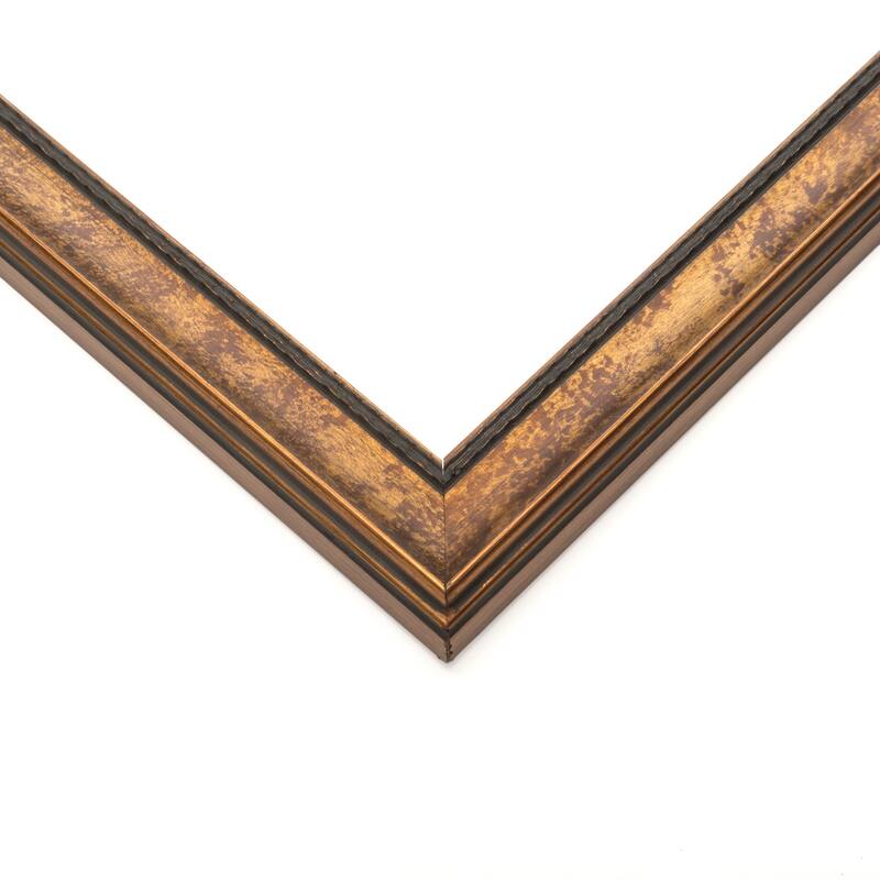 12x7 Frame Gold Real Wood Picture Frame Width 1.25 inches | Interior