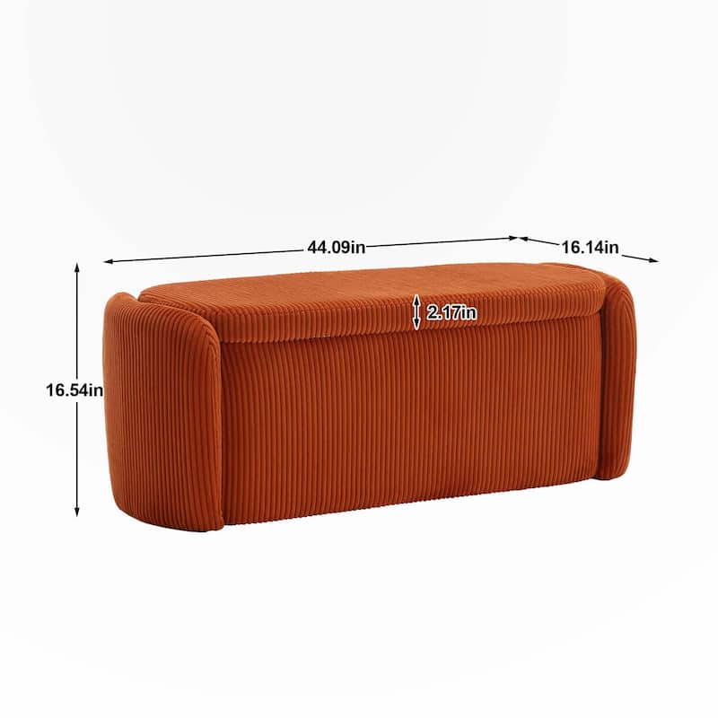 Bedroom Storage Ottoman End Bench with Safety Hinge