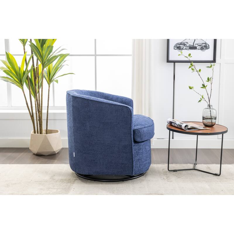 Round Accent Sofa Lounge Armchair for Livingroom Swivel Barrel Club
