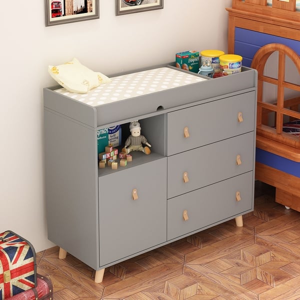 Grey Changing Unit Topper Changing Topper Dresser Gray Corner